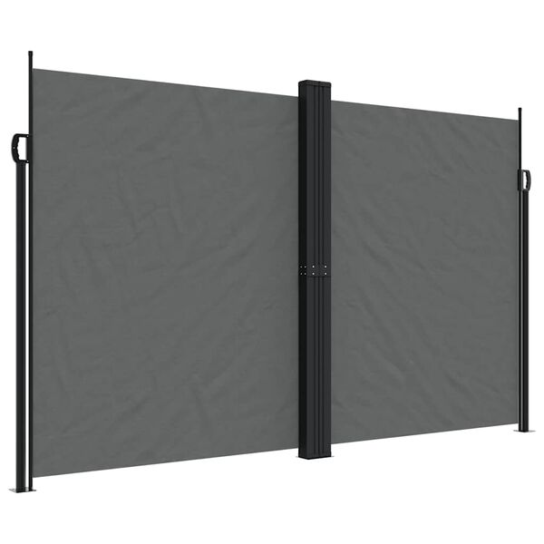 vidaXL Retractable Side Awning Anthracite Polyester with PU coating