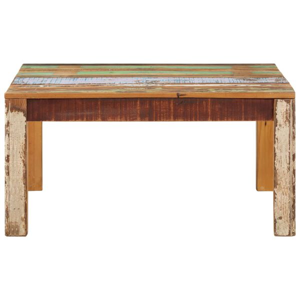 vidaXL Coffee Table Multicolour Solid reclaimed wood 31.5x31.5x15.7 in