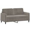 vidaXL 4 Piece Sofa Set with Throw Pillows&Cushions Light Gray Velvet