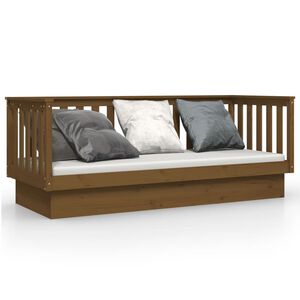 vidaXL Day Bed Honey brown Solid pine wood Small Single