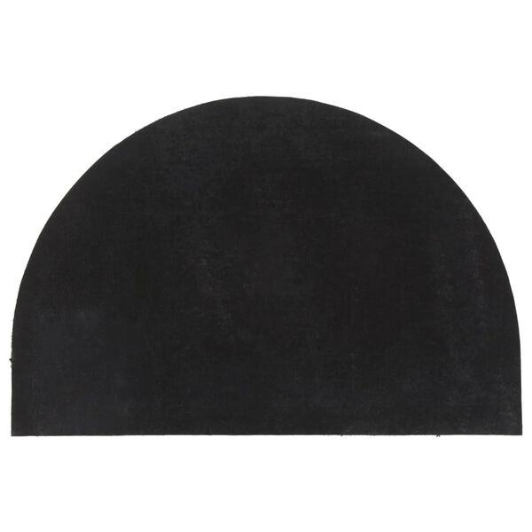 vidaXL Door Mat Black Half Round 23.6"x35.4" Tufted Coir