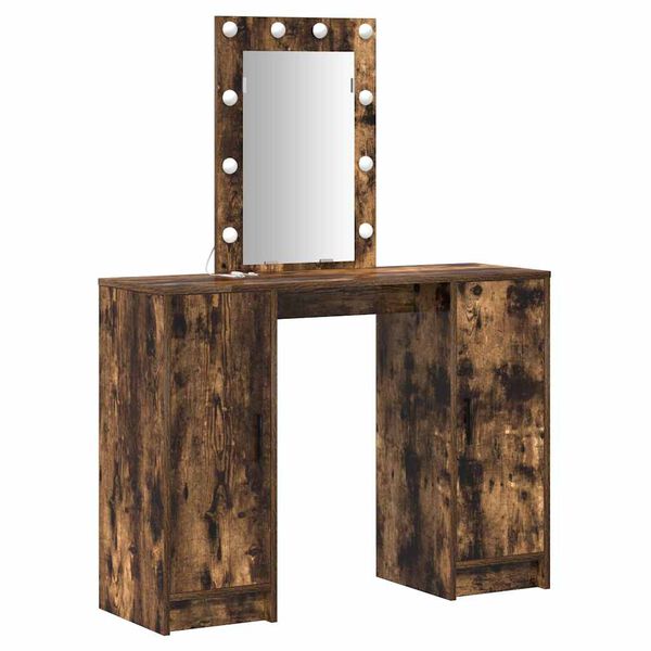 vidaXL Dressing Table Brown 40.16 x 12.99 x 53.15 in Engineered Wood