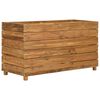 vidaXL Raised Bed Natural Wood Recycled Teak Wood and Steel Medium