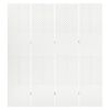 vidaXL 4-Panel Room Divider White 63"x70.9" Steel