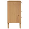 vidaXL Drawer Cabinet Rattan Look Brown