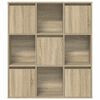 vidaXL Bookcase Sonoma Oak Engineered Wood Medium Bookshelf