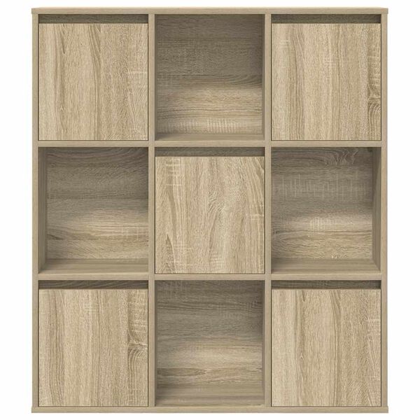 vidaXL Bookcase Sonoma Oak Engineered Wood Medium Bookshelf