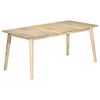 vidaXL Dining Room Natural Solid mango wood 70.9x35.4 in