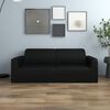 vidaXL Couch Slipcover Black 100% Polyester jersey 2-Seater
