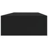 vidaXL Drawer Shelf Set of 2 Black MDF, Metal 23.6x9.3x3.9 in