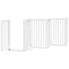 vidaXL Dog Gate Set of 9 White Poplar Wood 177.2 in long Foldable