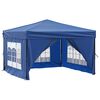 vidaXL Folding Party Tent with Sidewalls Blue 9.8'x9.8'