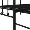 vidaXL Daybed Frame Black 29.53 x 74.80 in Powder-Coated Steel