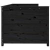 vidaXL Day Bed Black Solid Pine Wood