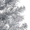 vidaXL Artificial Half Christmas Tree Silver PVC, Steel Slim, 59.1 in tall