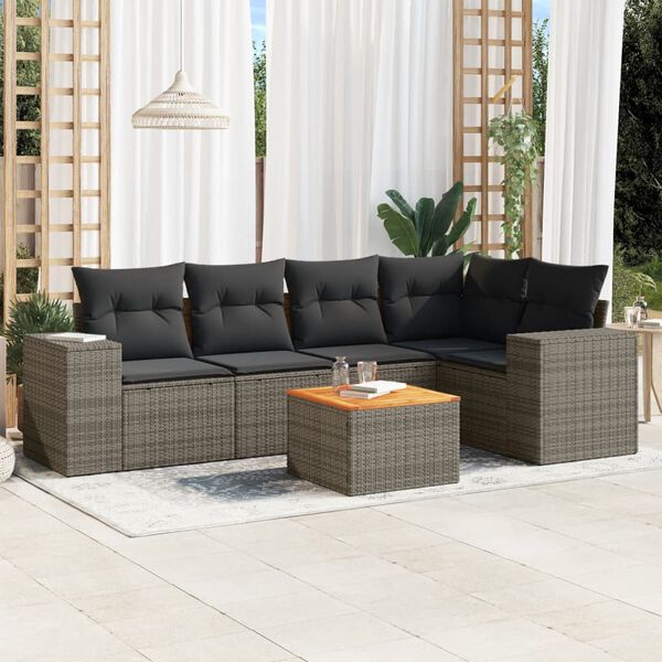 vidaXL Garden Sofa Set Grey