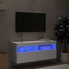 vidaXL TV Wall Cabinet White Engineered wood Medium TV Wall Cabinet
