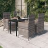 vidaXL Garden Dining Set Grey and Black