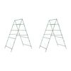 vidaXL Garden Trellis Set of 2 Green Steel with PE coating, PP, PE Large