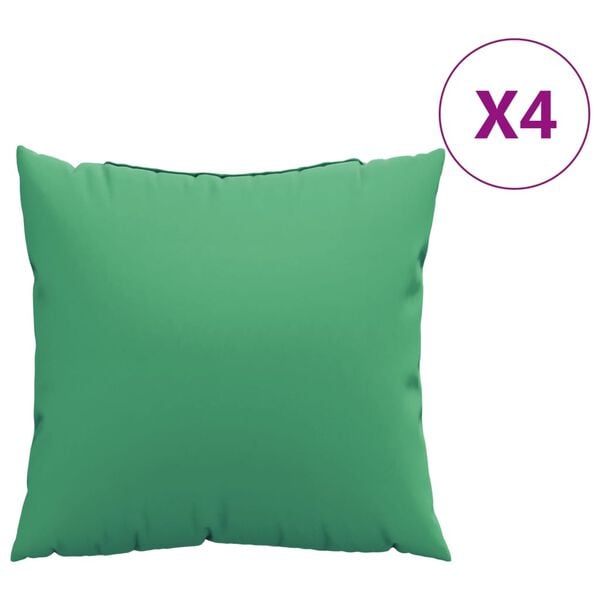 vidaXL Sofa Cushion Set of 4 Green Fabric (100% polyester)