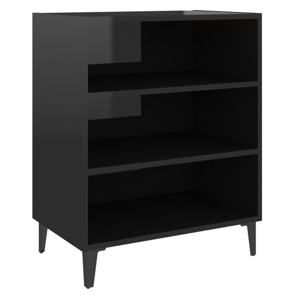 vidaXL Sideboard High gloss black Engineered wood Medium Sideboard