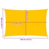 vidaXL Sunshade Sail 1.75 oz/ft&sup2; Rectangular Yellow 6.6x11.5' HDPE