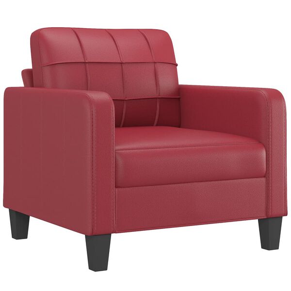 vidaXL Sofa Set Wine Red