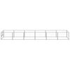 vidaXL Dog Kennel Silver Steel Large Durable Dog Kennel Rectangular