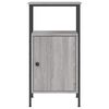 vidaXL Bedside Cabinet Gray sonoma Engineered wood, Iron Medium