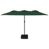 vidaXL Garden Parasol Green, Dark Grey Polyester, Powder-Coated Iron Large