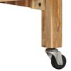 vidaXL Kitchen Trolley 22.8"x22.8"x35" Solid Wood Acacia