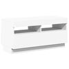 vidaXL TV Cabinet with LED Lights White 31.5x13.8x15.7"