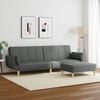 vidaXL Sofa Bed Dark grey Polyester, wood, plastic, foam 2-seater