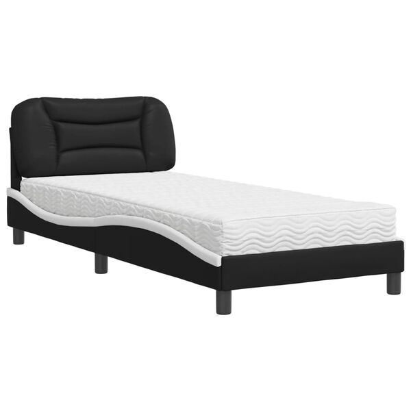 vidaXL Bed Black and White