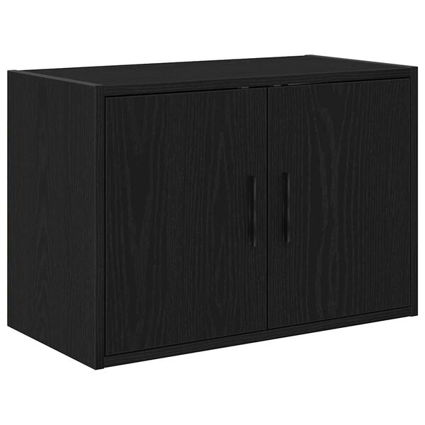 vidaXL Garage Wall Cabinet Black Engineered Wood