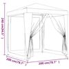 vidaXL Party Tent with 4 Mesh Sidewalls Anthracite 6.6'x6.6' HDPE