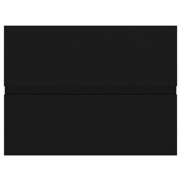 vidaXL Sink Cabinet Black Engineered wood Standard Sink Cabinet