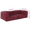 vidaXL Pouffe Maroon 100% cotton 55.1 x 27.6 x 14.2 in Modular Pouffe