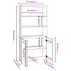 vidaXL Highboard Set of 2 Light grey Solid pine wood, MDF Medium