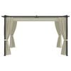 vidaXL Gazebo 13.1'x9.8' Cream