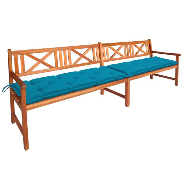 vidaXL Patio Bench with Cushions 94.5'' Solid Acacia Wood
