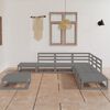 vidaXL Garden Lounge Set Grey Solid pine wood Medium Modular