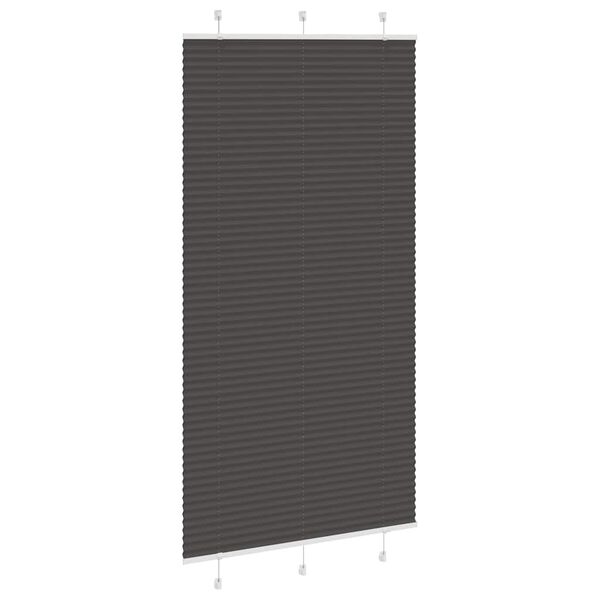 vidaXL Pleated Blind Black 100% Polyester 41.3x78.7 in
