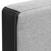 vidaXL Corner Sofa Bed Fabric 85.8"x61"x27.2" Black and Gray