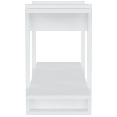 vidaXL Book Cabinet White 39.4"x11.8"x20.1" Engineered Wood