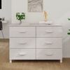 vidaXL Sideboard White Solid pinewood, MDF Medium Sideboard