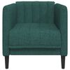 vidaXL Sofa Chair Dark Green Polyester, Plywood, Solid Wood Single
