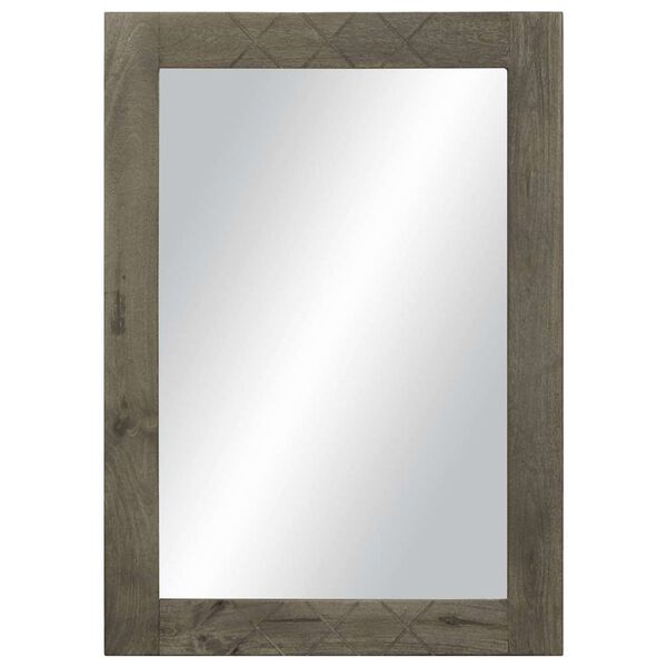 vidaXL Bathroom Mirror Grey Solid mango wood Medium Durable