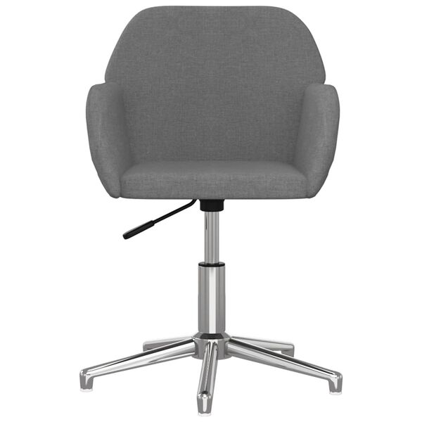 vidaXL Office Chair Light grey Polyester, Metal, Plywood Compact