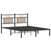 vidaXL Bed Frame Sonoma Oak Engineered wood, Steel Full Bed Frame
